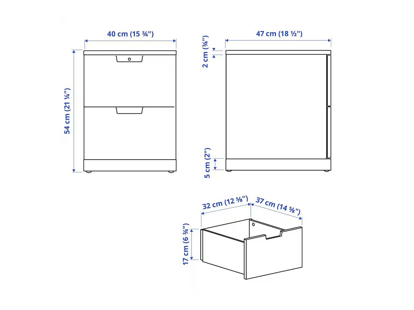 Прикроватная тумба Нордли 113 white ИКЕА (IKEA) изображение товара