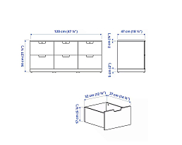 Изображение товара Комод Нордли 23 black ИКЕА (IKEA) на сайте adeta.ru