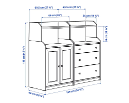 Изображение товара Комод Хауга 16 white ИКЕА (IKEA) на сайте adeta.ru